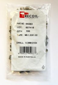 Metric inserts M8-1.25x1.5D